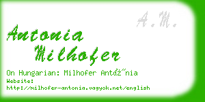 antonia milhofer business card